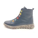 Gemini Damen Stiefelette mit seitlichem Reißverschluss schwarz bunte Knöpfe