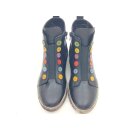 Gemini Damen Stiefelette mit seitlichem Reißverschluss schwarz bunte Knöpfe
