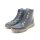 Gemini Damen Stiefelette mit seitlichem Reißverschluss schwarz bunte Knöpfe