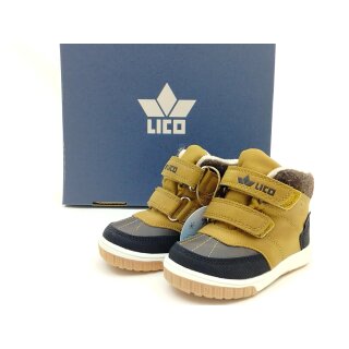 LICO Comfortex warmer Klett Knöchelschuh beige/braun