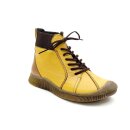 Gemini Damen Schnürstiefelette mit seitlichem Reißverschluss gelb