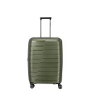 travelite AIR BASE Hartschalenkoffer M mit Dehnfalte Olive