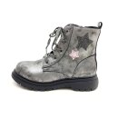 Tom Tailor Kinder warme Schnür Stiefelette & seitlichem Reißverschluss silber mit Sternen