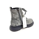 Tom Tailor Kinder warme Schnür Stiefelette & seitlichem Reißverschluss silber mit Sternen