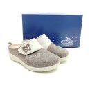 Fly Flot Damen Klett Hauspantoffel lose Einlage braun beige