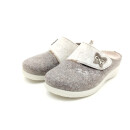 Fly Flot Damen Klett Hauspantoffel lose Einlage braun beige