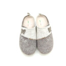 Fly Flot Damen Klett Hauspantoffel lose Einlage braun beige