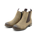Rieker Damen Stiefelette Warmfutter mit Reißverschluss hellbraun