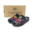 Confort Damen Hauspantoffel lose Einlage dunkelgrau bunt...