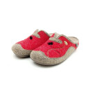 Confort Damen Hauspantoffel lose Einlage rot/beige bestickt