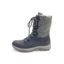 Rieker Tex Damen Schnürstiefel mit seitlichem Reißverschluss schwarz grau