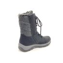 Rieker Tex Damen Schnürstiefel mit seitlichem Reißverschluss schwarz grau