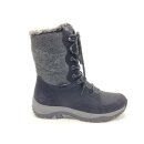 Rieker Tex Damen Schnürstiefel mit seitlichem Reißverschluss schwarz grau