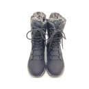 Rieker Tex Damen Schnürstiefel mit seitlichem Reißverschluss schwarz grau