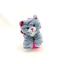 Kinder Plüschtasche Katze pink grau mit getigerter...