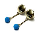 Ohrstecker 333/- Gelbgold Türkiskugel 7mm Glanz...