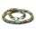 Halskette gehäkelt Glasperlen 925 Silber bunt Farbmix HANDARBEIT 45cm Kette