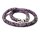 Halskette gehäkelt Glasperlen 925 Silber Schließe Handarbeit Unikatschmuck Häkelkette 41cm rosa lila