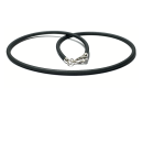 Kautschukband grau 3mm 925 Silber 55cm Kette Halsband