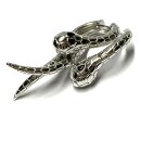 Ohrschmuck 925 Silber rhodiniert Schlange Zirkonia...