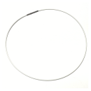 Kette Silikon weiß 1,6mm Titankern Klickverschluß Edelstahl Halskette 45cm