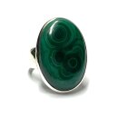 Silberring 925 Malachit Cabochon oval Schmuckring #58
