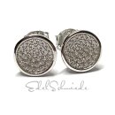 Ohrring 925 Silber rhodiniert Zirkonia Ohrstecker Kreis...