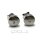 Ohrstecker TITAN glatt & Zirkonia Ohrring 8 mm matt