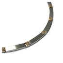 Kette TITAN matt Glanz bicolor rotvergoldet 45cm Collier...