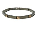 Armband TITAN matt Glanz bicolor rotvergoldet 19cm...