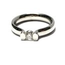 Ring 585/- Weißgold Brillant 0,25ct w/si...