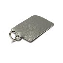 Sternzeichen Kettenanhänger 925/- Silber rhodiniert teilweise matt - Fische - Platte rechteckig