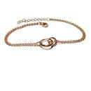 Armband 2 Ringe beweglich 925 Silber rotvergoldet zart...