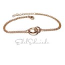 Armband 2 Ringe beweglich 925 Silber rotvergoldet zart...