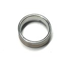 Ring Edelstahl + 585 Gold Rotgold Inlay Brillanten 0,04ct TW/si Bandring #55