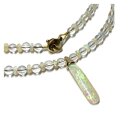 Edel Opal (Cooper Pedy) + Bergkristall Kugel Kette Gold...
