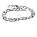 Armband 925/- Silber Panzerkette Glanz Kettenglieder...