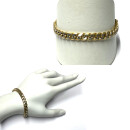 Armband Edelstahl Panzerkette bicolor Kettenglieder Matt Klassiker Männerschmuck 21cm