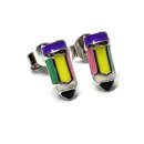 Ohrstecker 925 Silber rhodiniert Buntstift farbig...