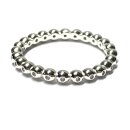 Ring 925 Silber Zirkonia Kugelschiene umlaufend Bandring...