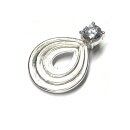 Anhänger 925 Silber tropfen gemustert Zirkonia...
