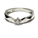 Ring 925/- Silber rhodiniert Zirkonia weiß Glanz...