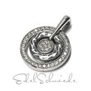 Kettenanhänger 925 Silber rhodiniert Zirkonia Lack...