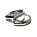Ohrring 925/- Silber rhodiniert Zirkonia Glanz moderne...
