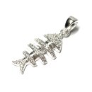 Anhänger 925 Silber Zirkonia Fisch beweglich...