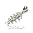 Anhänger 925 Silber Zirkonia Fisch beweglich...