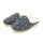scandi Damen Hauspantoffel schwarz mit Blumen bestickt