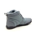 scandi Damen Barfußschuh dunkelgrau, verstellbare elastische Schnürung