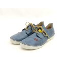 Rieker Damen Schnürhalbschuh blau