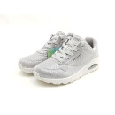 Skechers Damen Sneaker Schnürer silber, modische Laufsohle